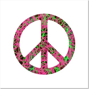 World Peace Sign Vibrant Art Graffiti Activist Posters and Art